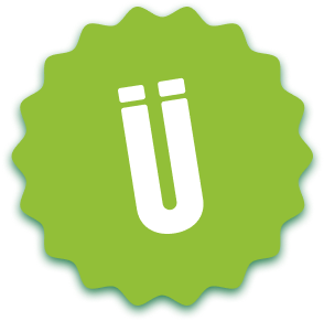 A green button with the letter u on it.