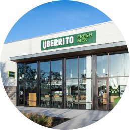 Uberrito fresh mexican restaurant in San Antonio, Texas.